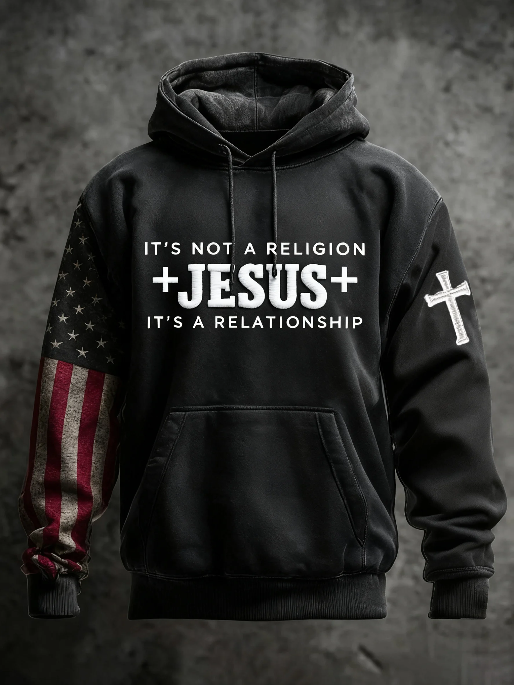 Men's casual retro faith sweatshirt