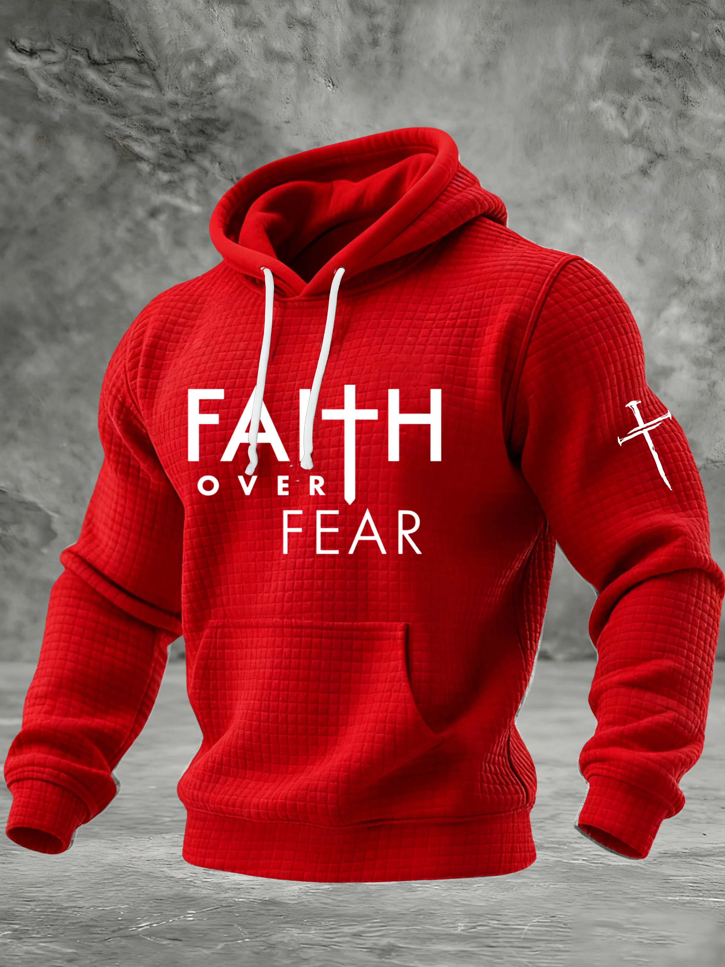 Men's Christmas Faith Over Fear Hoodie