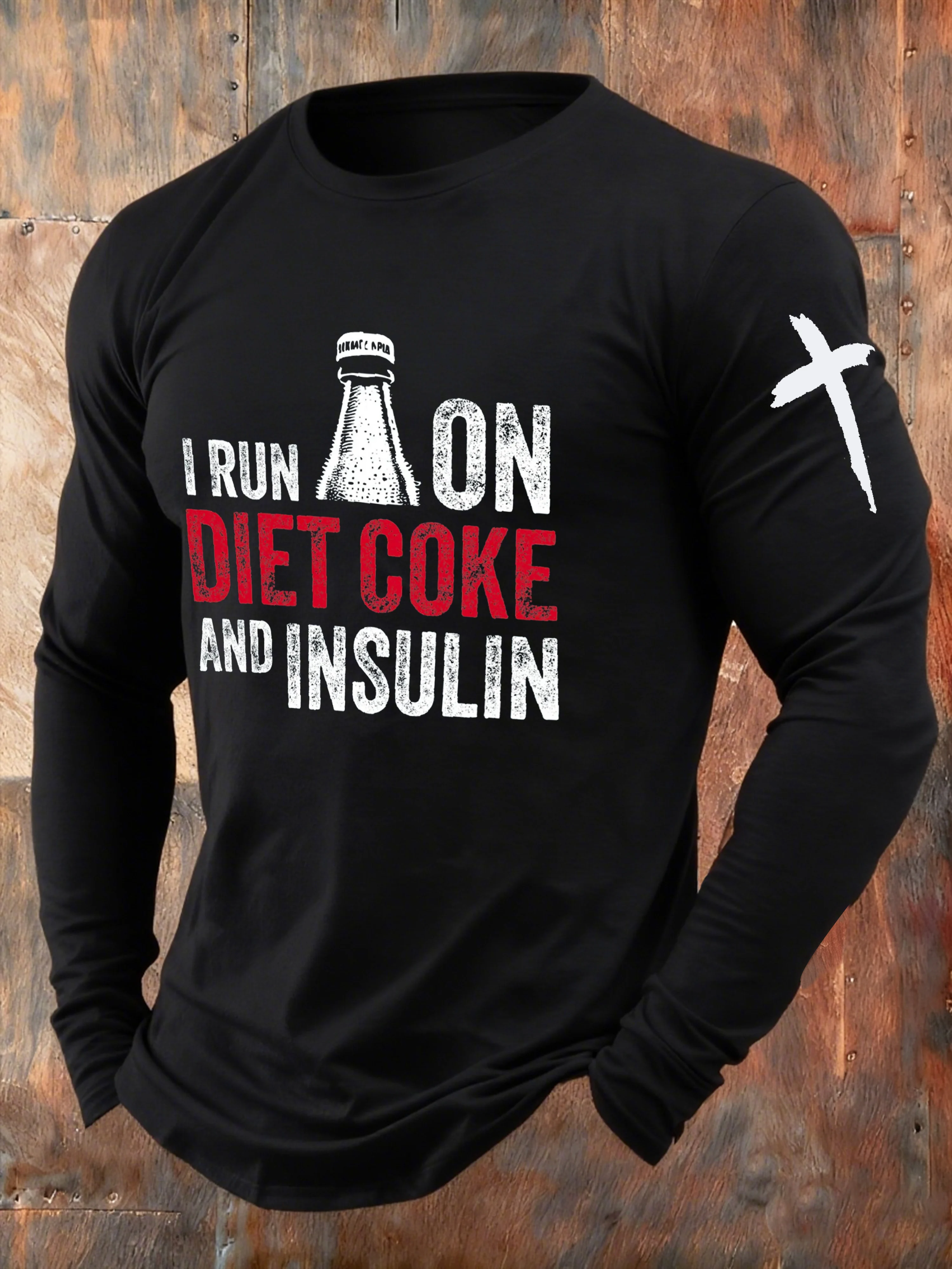 Men's Winter Insulin Month I Run on Coke and Insulin Humor Top