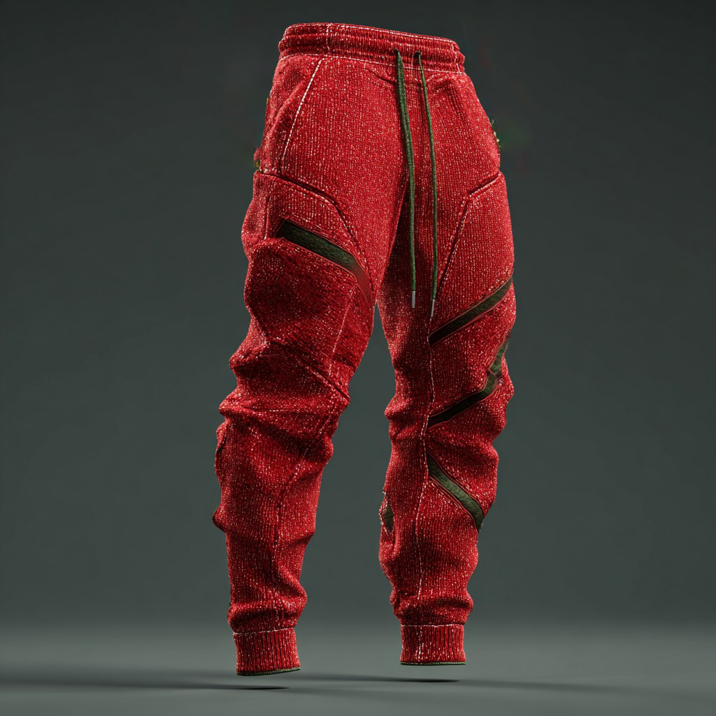 Men's Line Art Knitted Thermal Pants