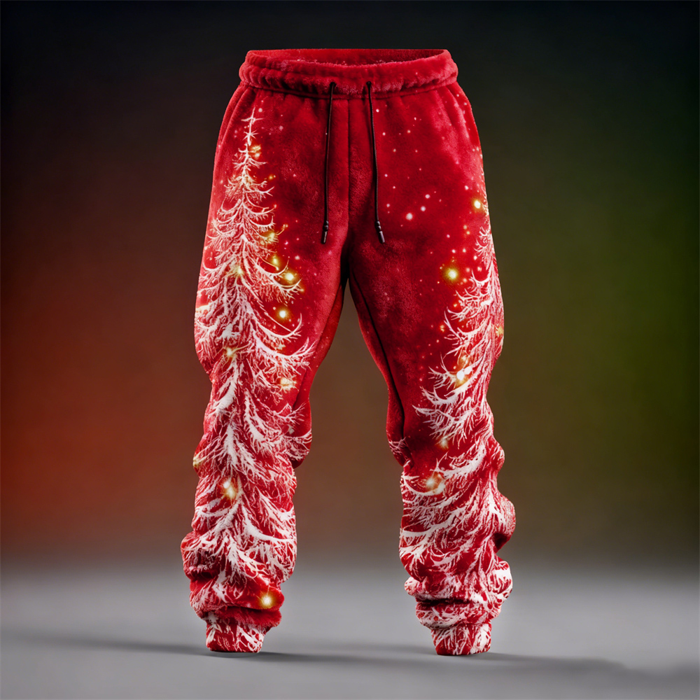 Christmas Tree Art Men's Flannel Sweatpants