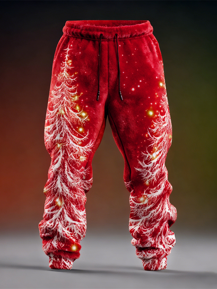 Christmas Tree Art Men's Flannel Sweatpants
