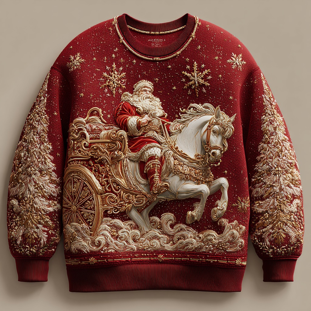 Christmas Santa Claus Art Print Sweatshirt