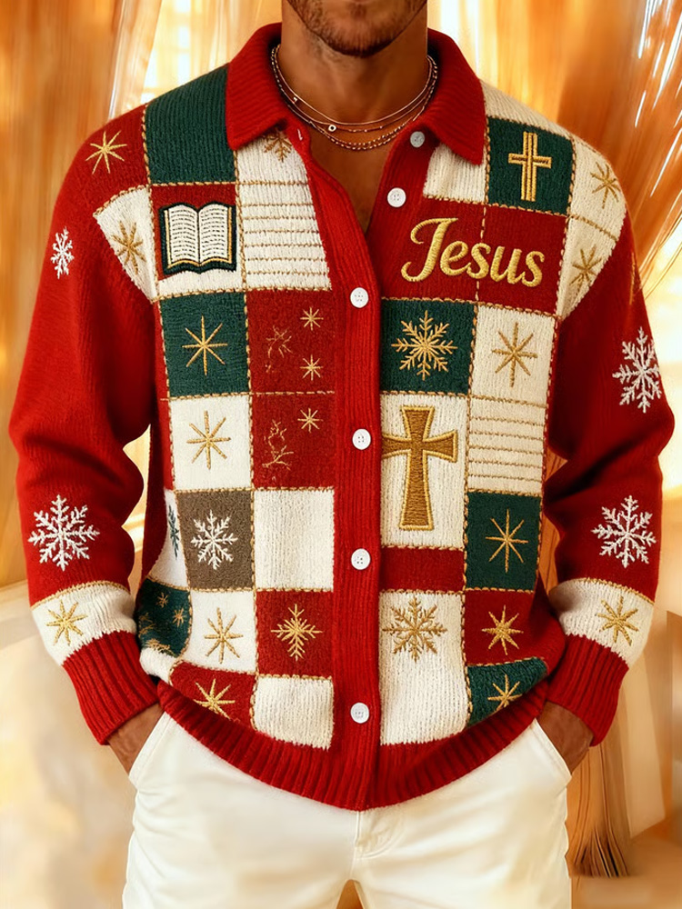 Men's Retro Christmas Faith Knitwear