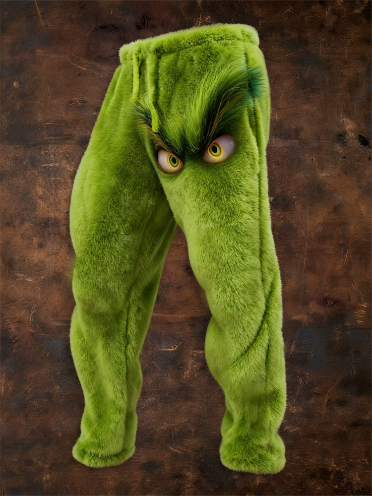 Men's Christmas Monster Inspired Cozy Plush Sweatpants
