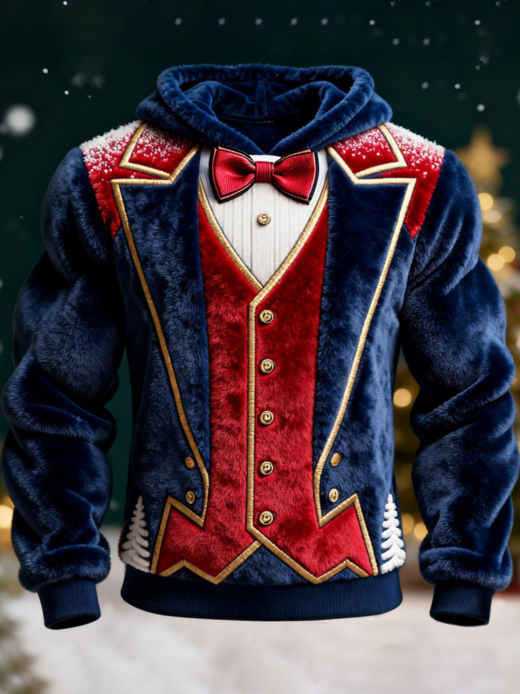 Christmas Two-piece Set Design Men's Flannel Sweatshirt