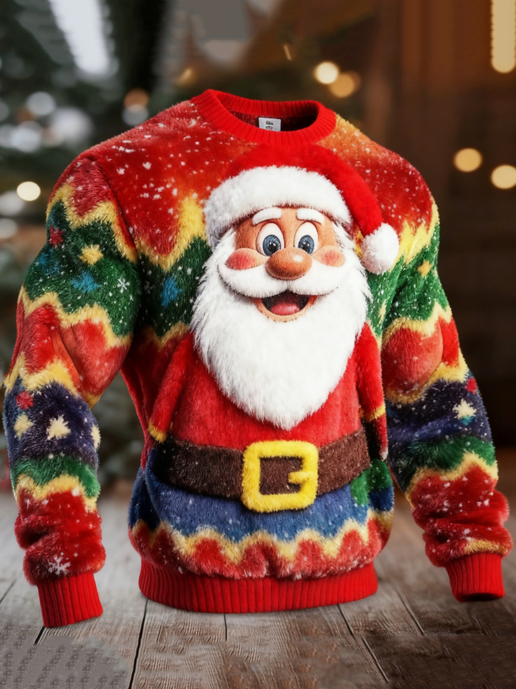 Men's Fun Santa Claus Colorful Ugly Sweater
