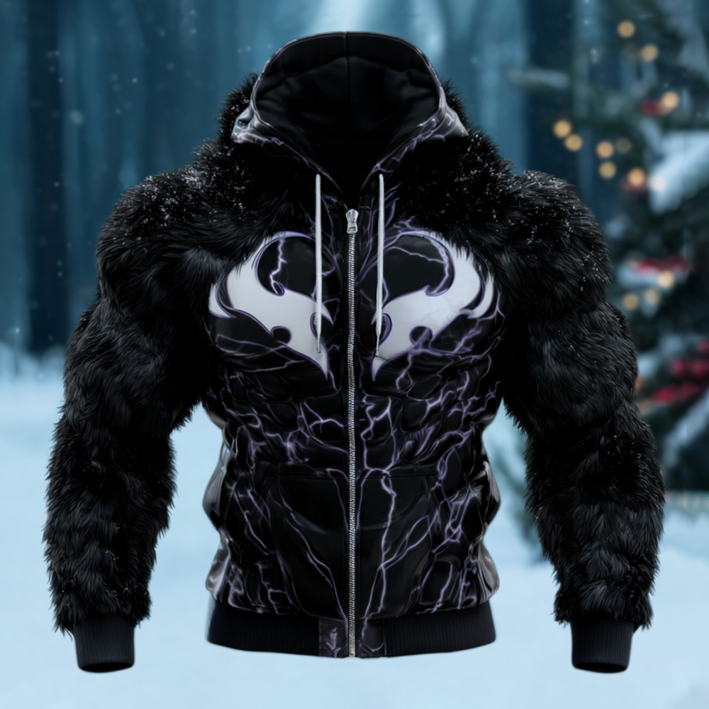 Men's Winter Muscle-line Design Hooded Cardigan