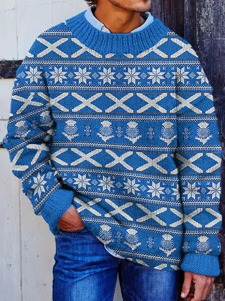 Scotland Christmas Pattern Knit Sweater