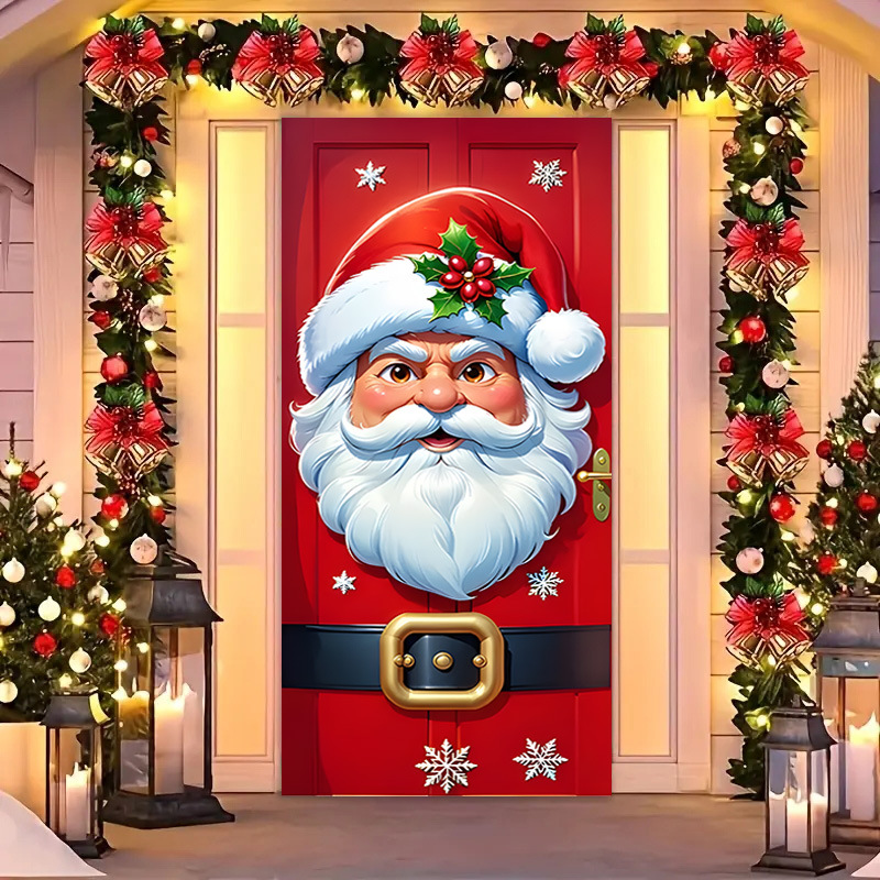 Christmas-themed Party Background Decoration Door Frame