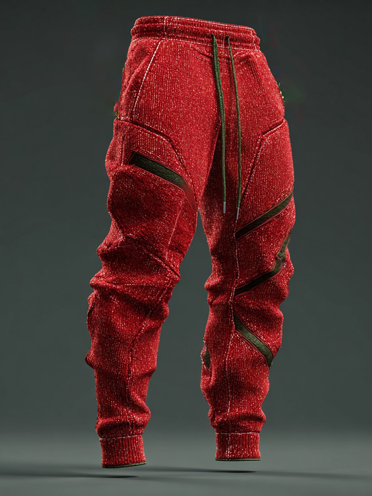 Men's Line Art Knitted Thermal Pants
