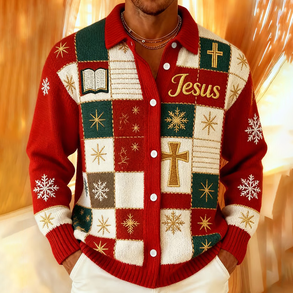 Men's Retro Christmas Faith Knitwear