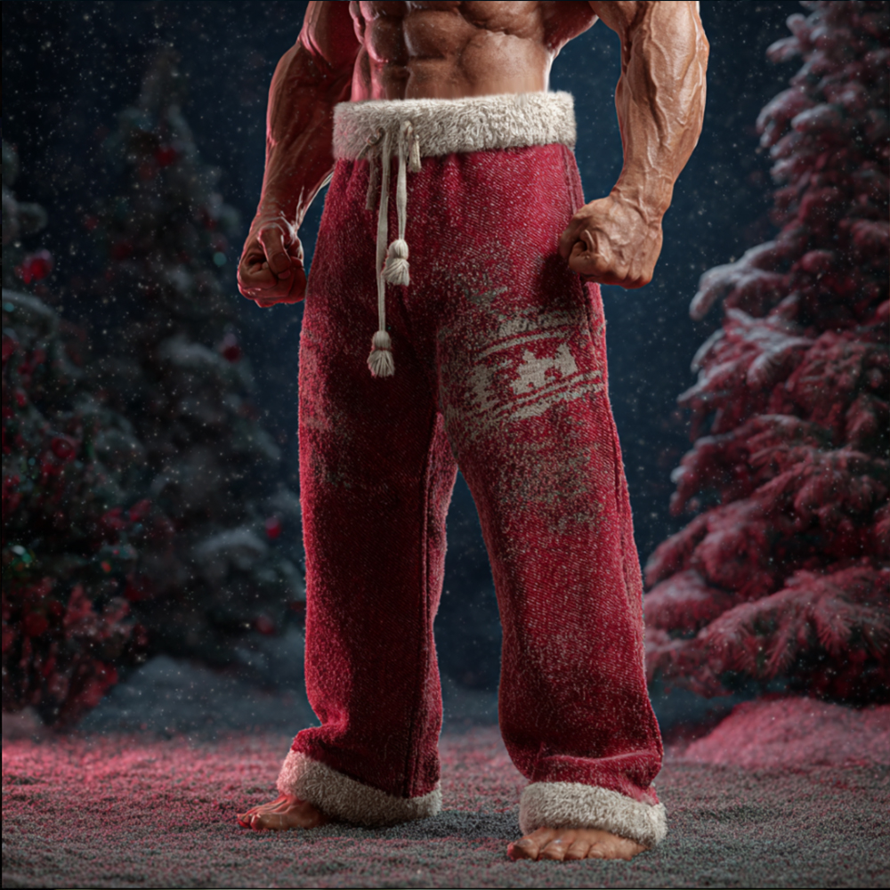 Christmas Santa Claus Color Casual Pants