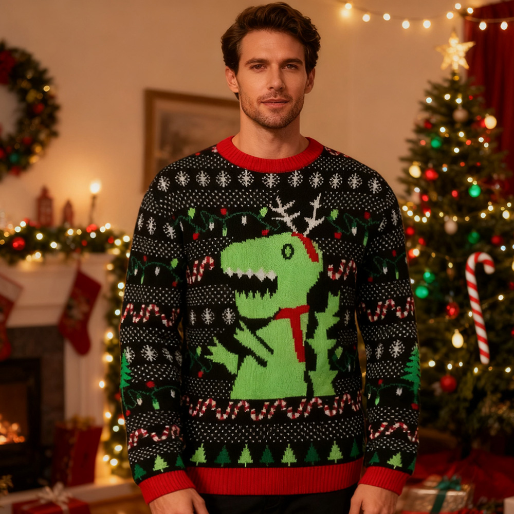 Little Dinosaur Ugly Christmas Sweater