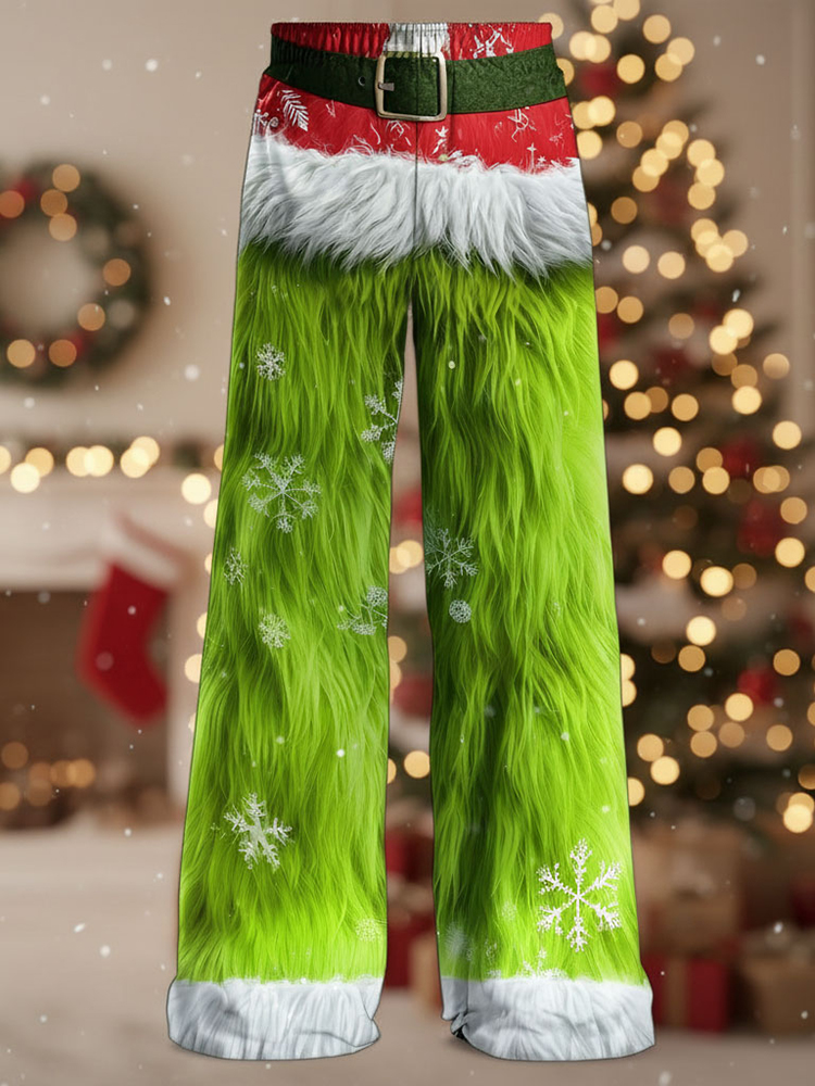 Men's Christmas-themed Casual Wide-leg Pants