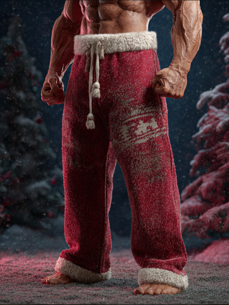 Christmas Santa Claus Color Casual Pants