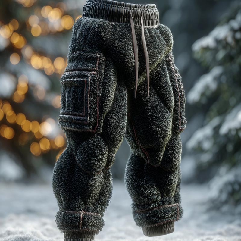 Men's Muscle Line Plush Warm Pants