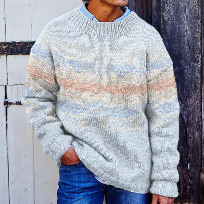 Christmas Print Knitted Pullover Sweater