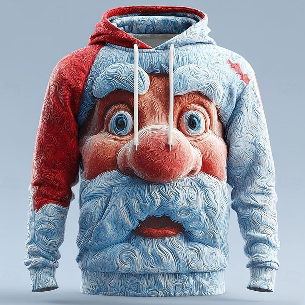 Men's Christmas Santa Claus Art Cozy Hoodie
