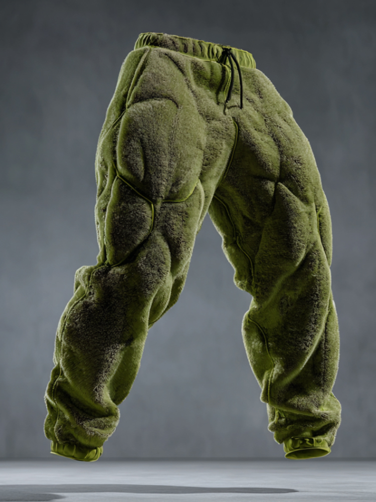 Christmas Muscle Art Flannel Casual Pants