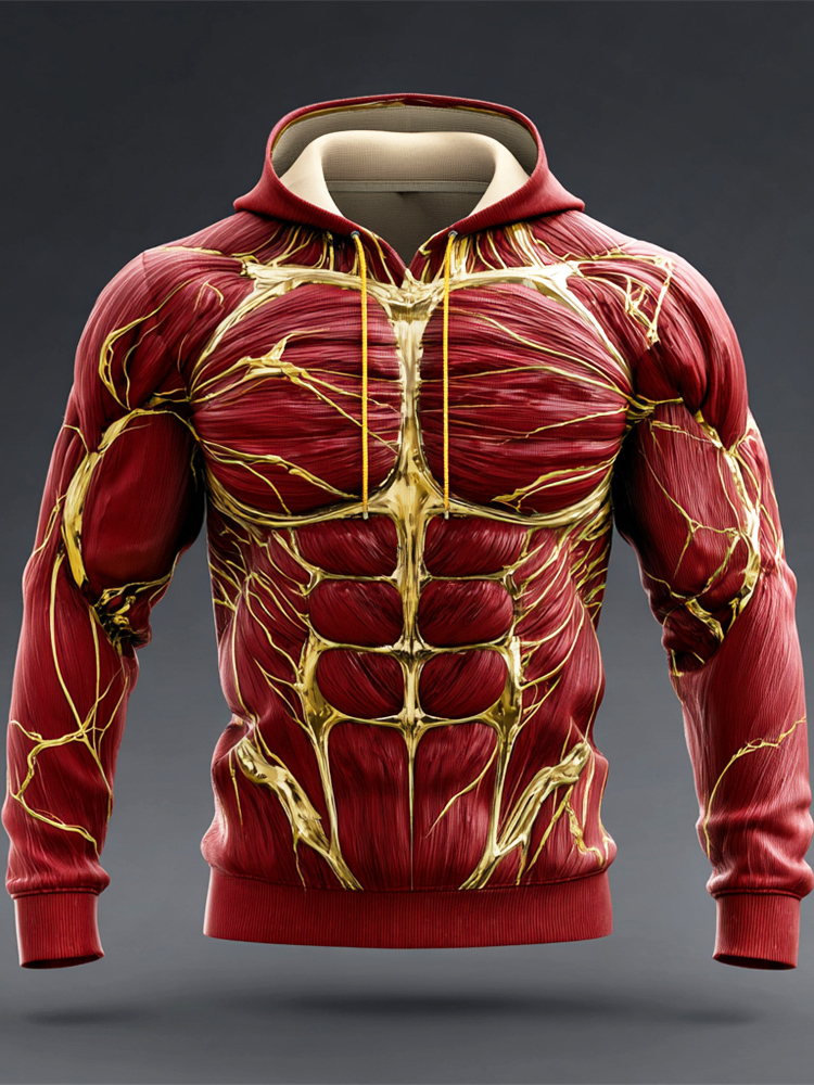 3d Holiday Cosplay Mechanical Men's Hooded Sweatshirt