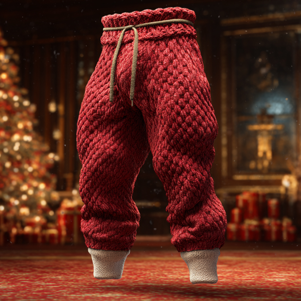 Men's Christmas Vintage Knitted Casual Pants