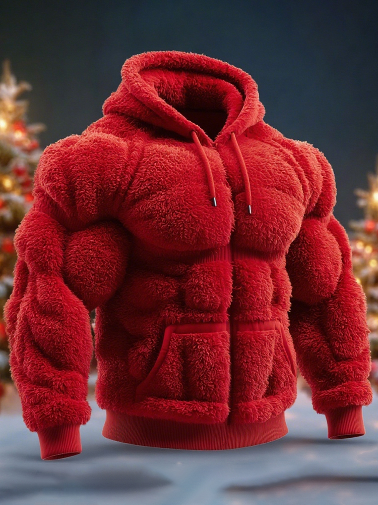 Men's Line Art Insulated Fleece Hoodie