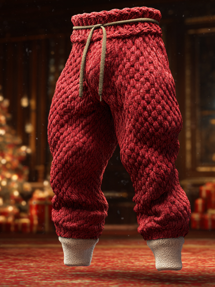 Men's Christmas Vintage Knitted Casual Pants