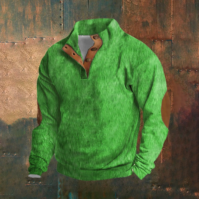 Men's Christmas Monsters Santa Print Casual Sweatshirt