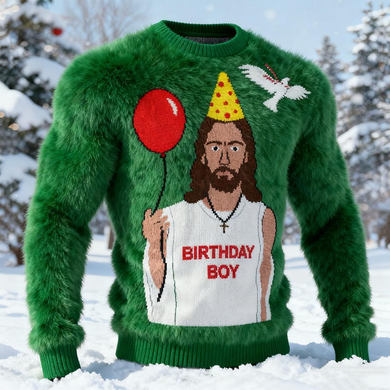 Men's Jesus Ugly Christmas Sweater