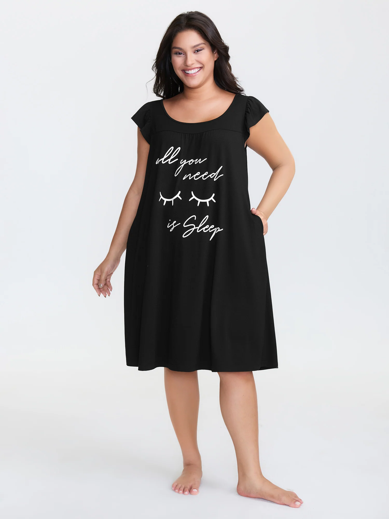 Supersoft Sleep Worthy Pockets Lounge Dress