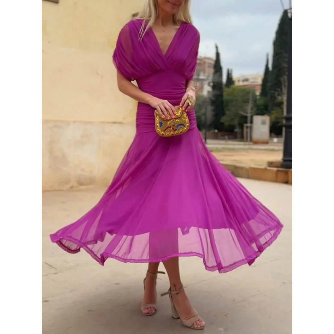 Breana Mesh Flower Dress