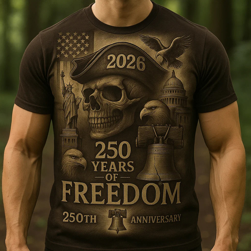 Happy Birthday America 250th Anniversary Art Print Casual T-Shirt