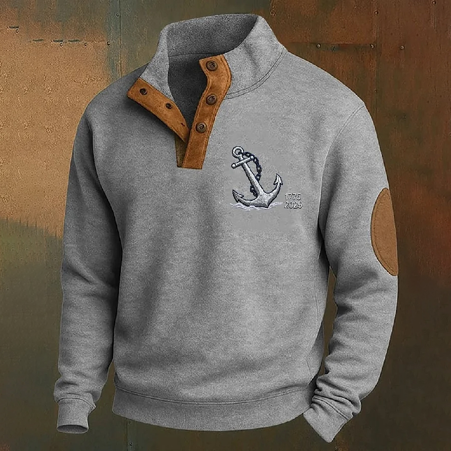 Men's Casual Navy 250th Anniversary Print Sweatshirt