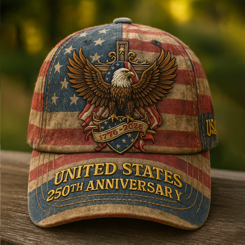 250th Anniversary of the United States Print Hat