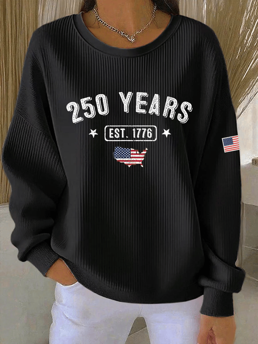 Women's 250th Anniversary Print Round Neck Sweatshirt