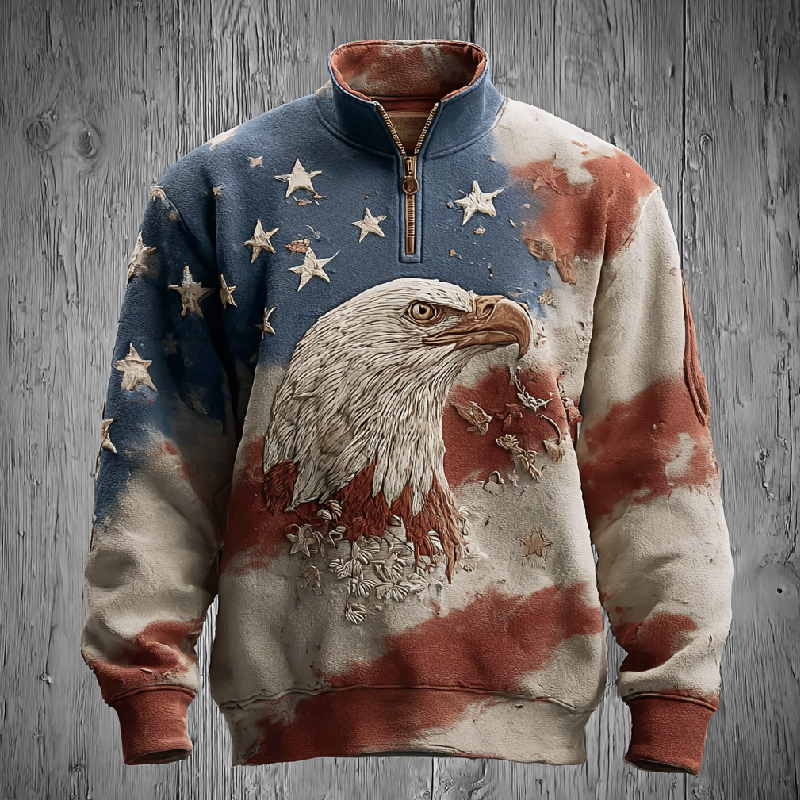 US 250th Anniversary Casual Zip-Up Sweatshirt