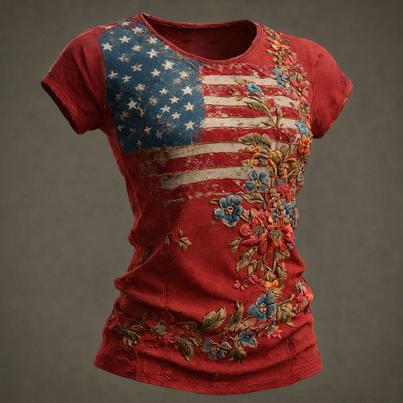 US Vintage 250th Anniversary Print Short-Sleeve T-Shirt