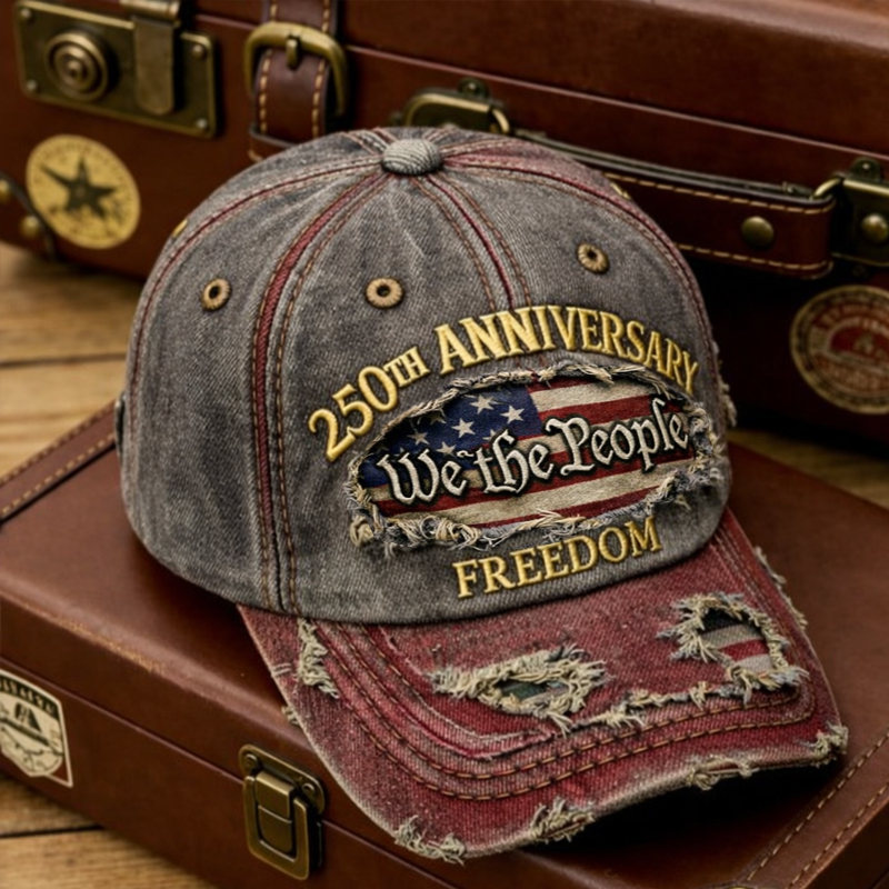 US Retro 250th Anniversary Print Casual Hat