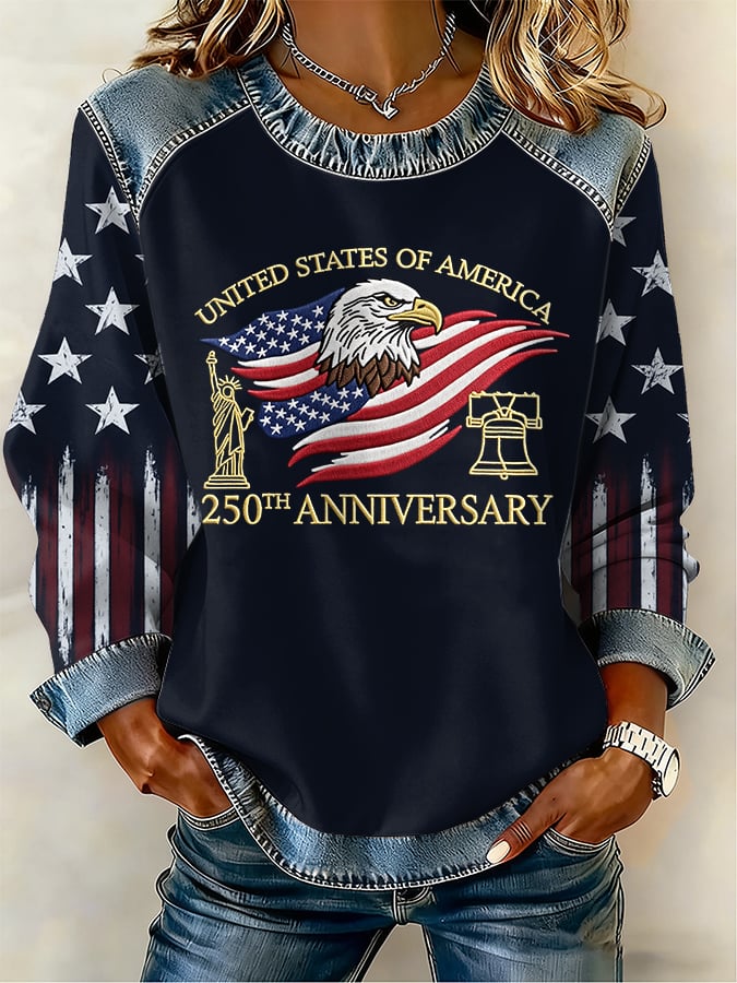 Women'S American 250th Anniversary Printed Hoodie
