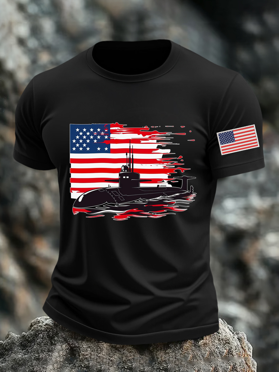 Men's Navy 250th Anniversary Printed T-shirt