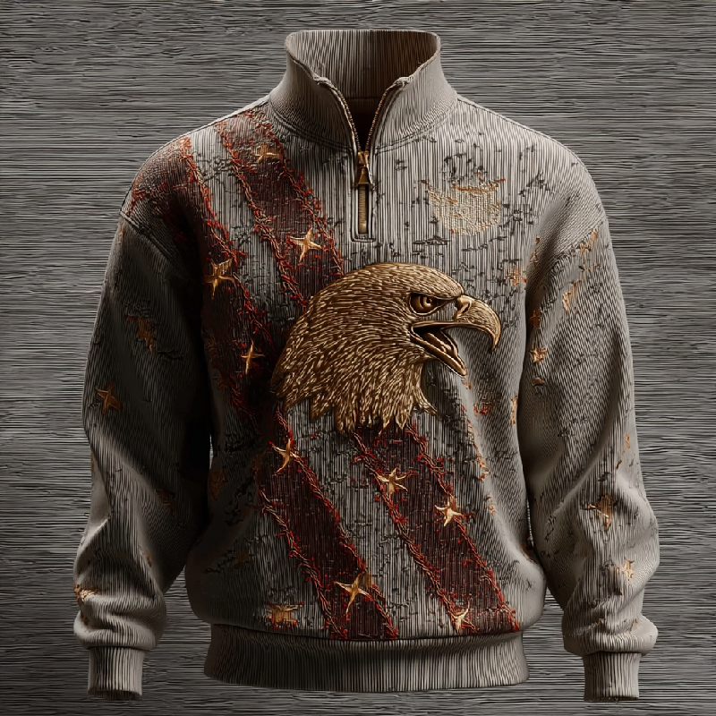 US 250th Anniversary Casual Zip-Up Sweatshirt