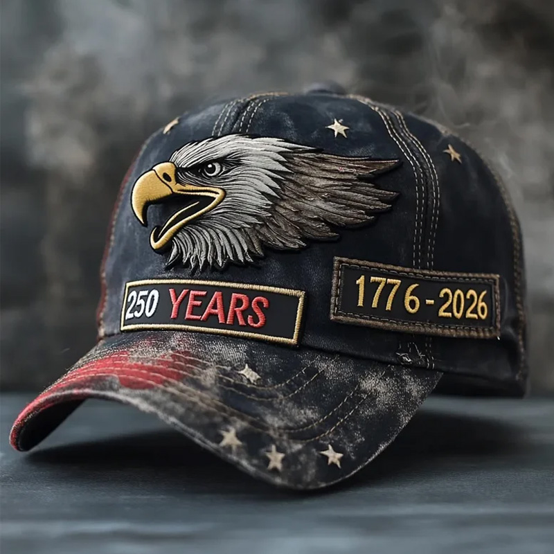 US Retro 250th Anniversary Print Casual Hat