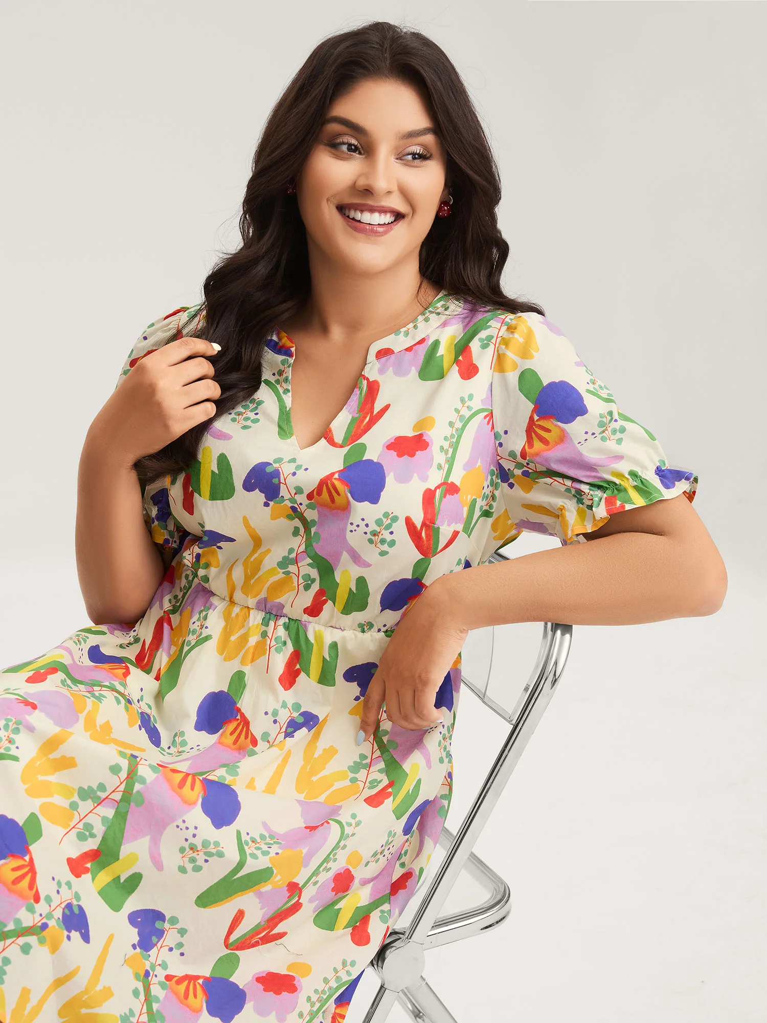 Pure Cotton Floral Dream Midi Dress