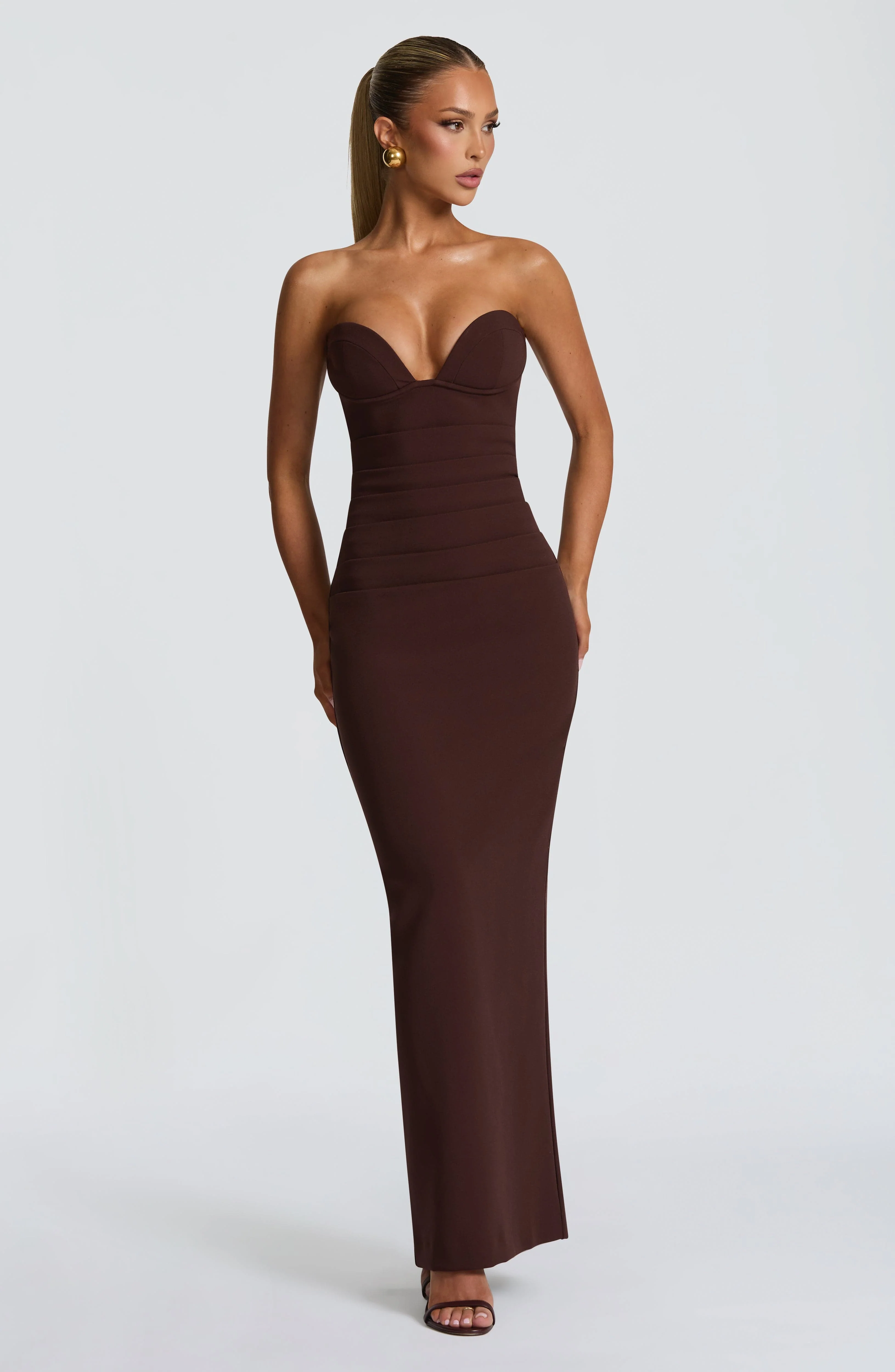 Lindsey Maxi Dress - Plum Brown