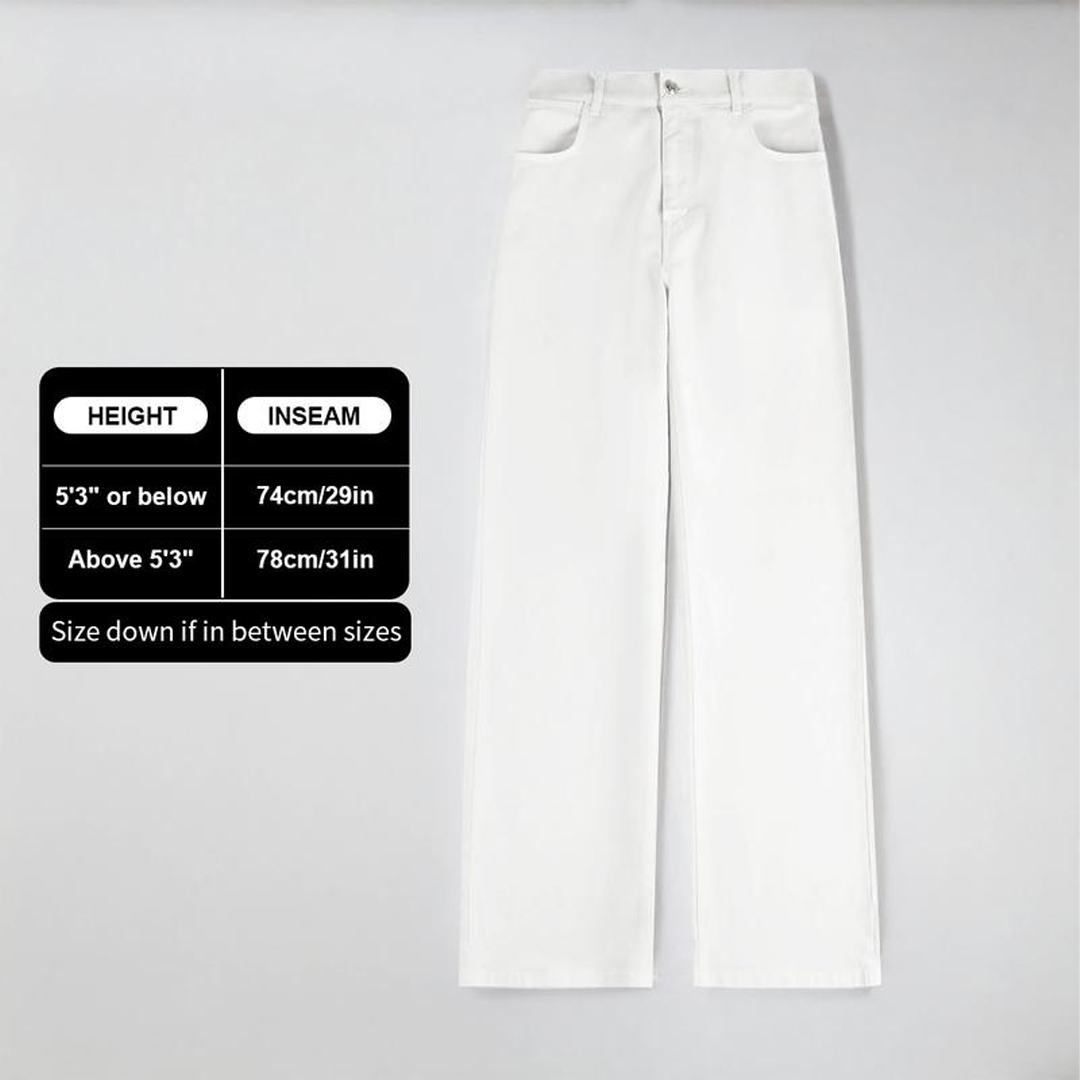 Women's Minimalist High Waist Denim Stretch Wide Leg Jeans