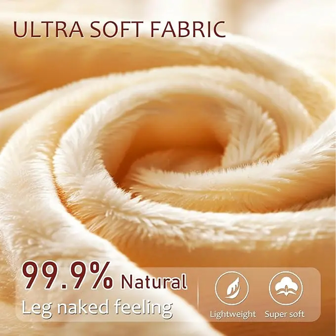 Women's Fleece Lined Tights Fake Translucent Warm  Leggings