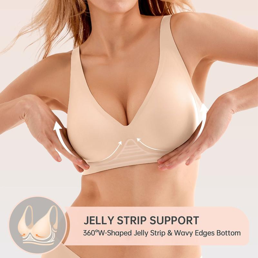 Deep V No Underwire Push Up Bras