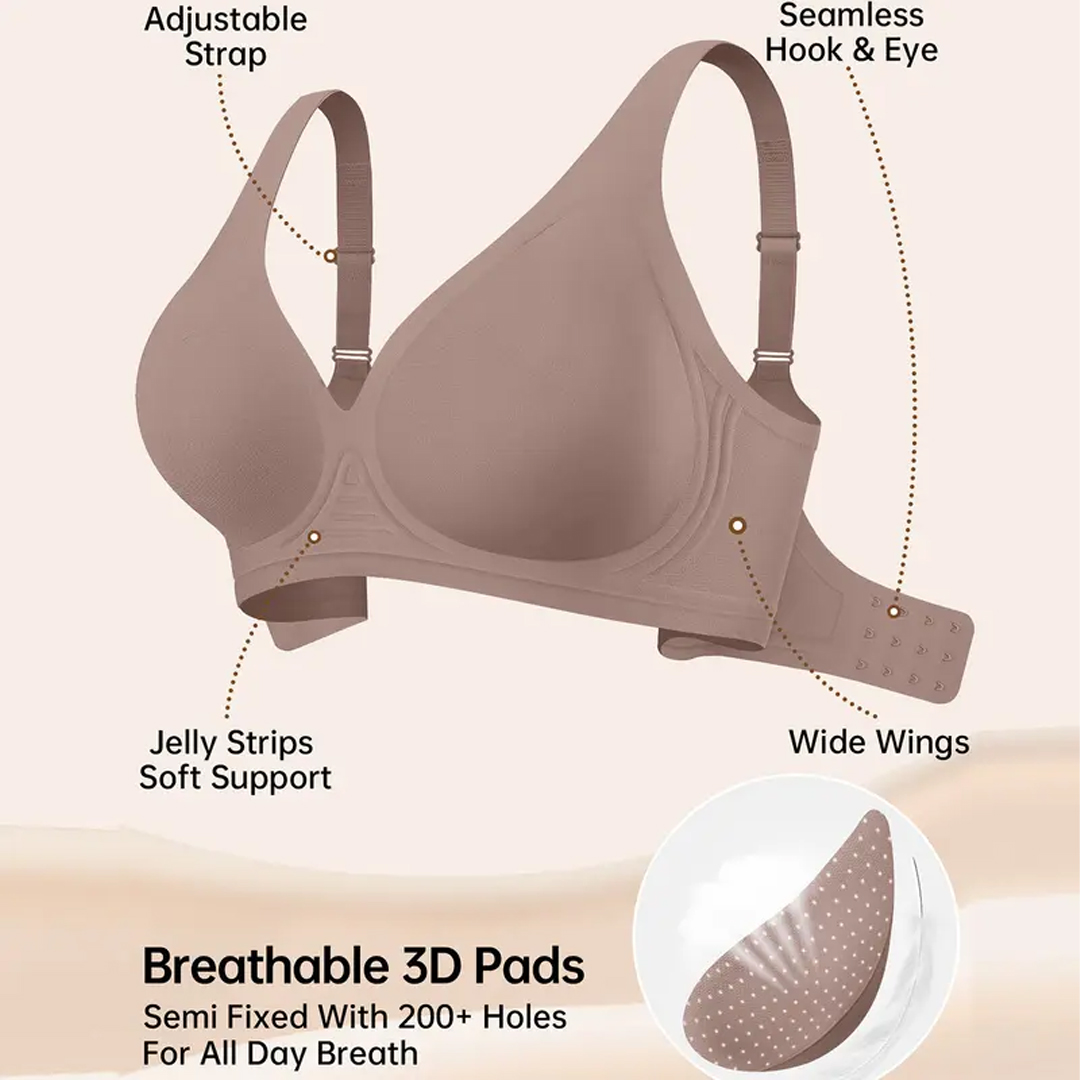 Deep V No Underwire Push Up Bras