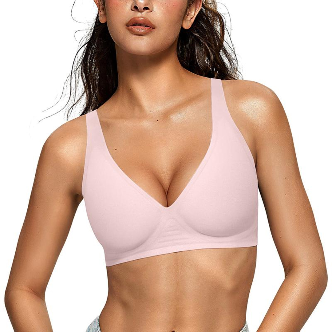 Deep V No Underwire Push Up Bras
